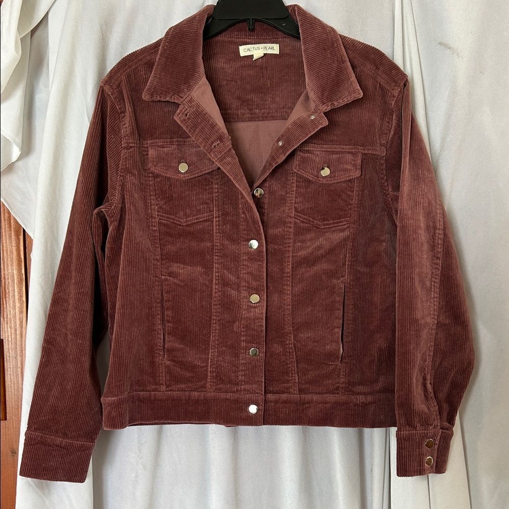 Women's vintage soft Corduroy Jacket in mauve